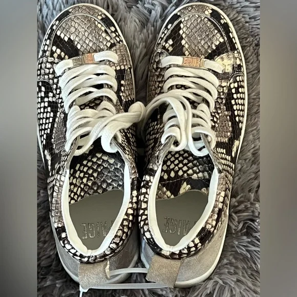 Paige Annie Snake Embossed Mid Top Sneaker - Picture 3 of 6